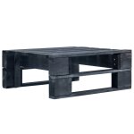 Vidaxl pouf palette de jardin bois de pin imprgn de noir