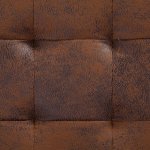 Vidaxl pouf de rangement 87, 5 cm marron similicuir daim