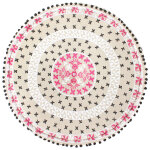 Vidaxl pouf rond avec broderie coton 60 x 25 multicolore Vidaxl pouf rond avec broderie coton 60 x 25 multicolore
