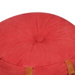 Vidaxl pouf rouge 40 x 40 cm toile de coton