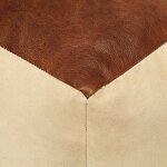 Vidaxl pouf sable 40 x 40 x 40 cm toile de coton et cuir