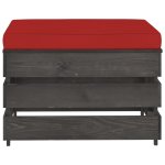 Vidaxl pouf sectionnel avec coussin bois imprégné de gris Vidaxl pouf sectionnel avec coussin bois imprégné de gris