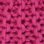 Vidaxl pouf tricot  la main coton 50 x 35 cm rose