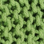 Vidaxl pouf tricot  la main coton 50 x 35 cm vert