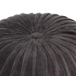 Vidaxl pouf velours de coton design de sarrau 40 x 30 cm anthracite
