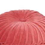 Vidaxl pouf velours de coton design de sarrau 40 x 30 cm rose