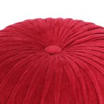 Vidaxl pouf velours de coton design de sarrau 40 x 30 cm rouge
