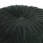 Vidaxl pouf velours de coton design de sarrau 40 x 30 cm vert