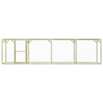 Vidaxl poulailler 1, 5x6x1, 5 m pinde imprgne