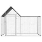 Vidaxl poulailler 2 x 1 x 1, 5 m acier galvanis