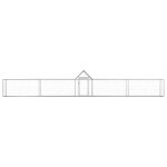 Vidaxl poulailler 9 x 1 x 1, 5 m acier galvanis