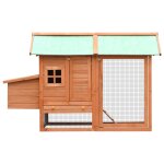 Vidaxl poulailler bois de pin massif et sapin 170x81x110 cm