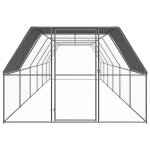 Vidaxl poulailler d'extrieur 3x12x2 m acier galvanis