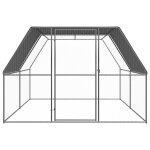 Vidaxl poulailler d'extrieur 3x4x2 m acier galvanis