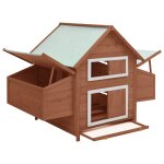 Vidaxl poulailler moka et blanc 152x96x110 cm bois de sapin massif Vidaxl poulailler moka et blanc 152x96x110 cm bois de sapin massif