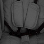 Vidaxl poussette bébé à 3 roues gris foncé et noir acier Vidaxl poussette bébé à 3 roues gris foncé et noir acier