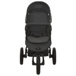 Vidaxl poussette pour b�b� anthracite acier