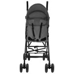 Vidaxl poussette bb gris clair et noir acier