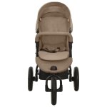 Vidaxl poussette pour b�b� taupe acier