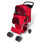 Vidaxl poussette pour chiens rouge