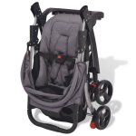 Vidaxl poussette gris 102 x 52 x 100 cm