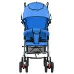 Vidaxl poussette / landau pliable 2 - en - 1 acier bleu Vidaxl poussette / landau pliable 2 - en - 1 acier bleu