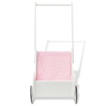 Vidaxl poussette pour poup�e bois 53 x 25, 7 x 50 cm blanc
