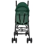 Vidaxl poussette vert et noir acier