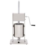 Vidaxl poussoir  saucisse manuel argent 10 l acier inoxydable