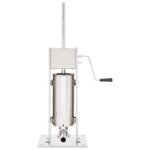 Vidaxl poussoir  saucisse manuel argent 5 l acier inoxydable