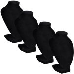Vidaxl prsentoir buste d'exposition pour colliers en flanelle 4 pcs
