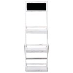 Vidaxl prsentoir  tableau noir blanc 42x40x120 cm bois