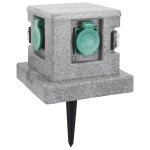 Vidaxl prise de jardin avec capteur crpusculaire plastique