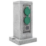 Vidaxl prise de jardin avec pilier de capteur crpusculaire plastique