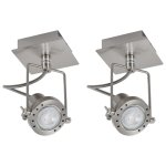 Vidaxl projecteurs 2 pcs argenté gu10 Vidaxl projecteurs 2 pcs argenté gu10