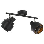 Vidaxl projecteur  2 voies noir e14