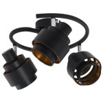 Vidaxl projecteur  3 voies noir e14