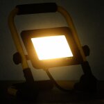Vidaxl projecteur  led avec poigne 30 w blanc chaud
