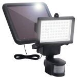 Vidaxl projecteur  led solaire de jardin avec capteur noir