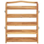 Vidaxl range - chaussures  5 tagres 64x26x80 cm bois d'acacia massif