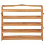 Vidaxl range - chaussures  5 tagres 95x26x80 cm bois d'acacia massif