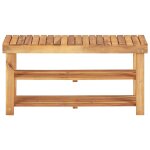 Vidaxl range - chaussures 90x32x46 cm bois d'acacia massif