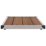 Vidaxl receveur de douche extrieur wpc inox 110x62 cm marron