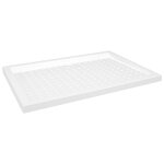 Vidaxl receveur de douche avec picots blanc 70x100x4 cm abs