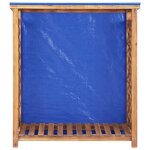 Vidaxl remise  bois de chauffage 105x38x115 cm bois d'acacia solide