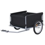 Vidaxl remorque de bicyclette noir et gris 65 kg