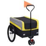Vidaxl remorque  vlo cargo xxl 2 en 1 et chariot jaune gris et noir