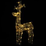 Vidaxl renne de d�coration de no�l 90 led 60x16x100 cm acrylique