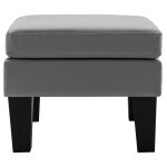 Vidaxl repose - pied gris similicuir