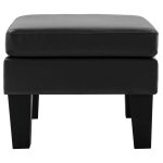 Vidaxl repose - pied noir similicuir